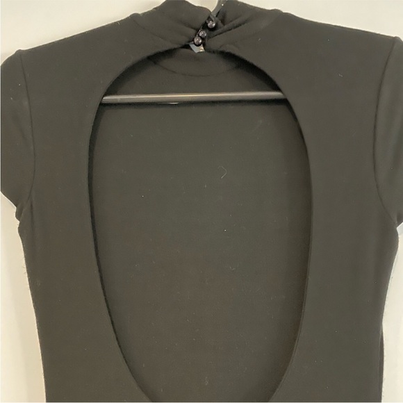 Betsey Johnson Black Open Back Fit & Flare Dress Size Medium. Black Label! - Picture 1 of 5